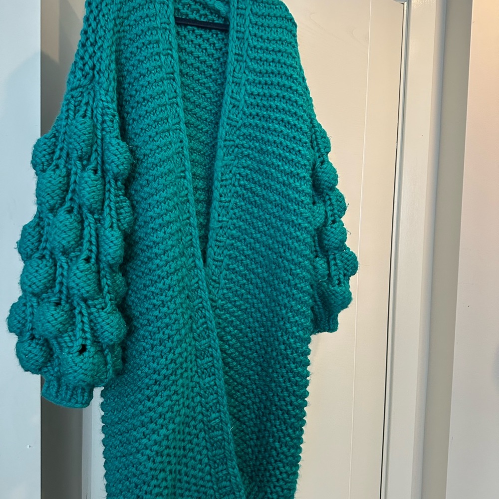 Long knited sweater